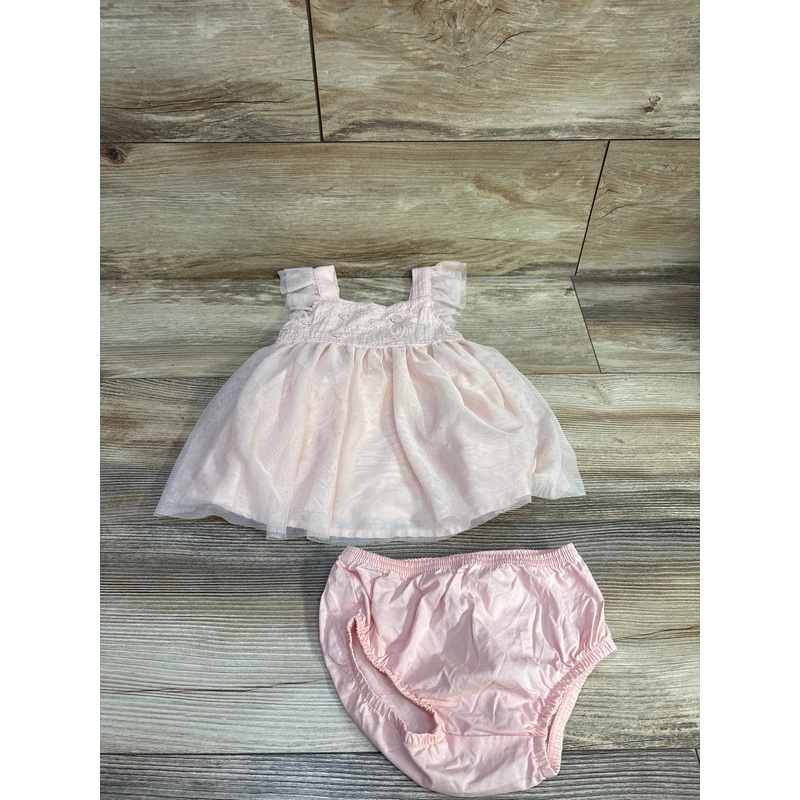 Cat & Jack 2pc Floral Tulle Dress & Bloomers Pink sz 12m Pink 12m