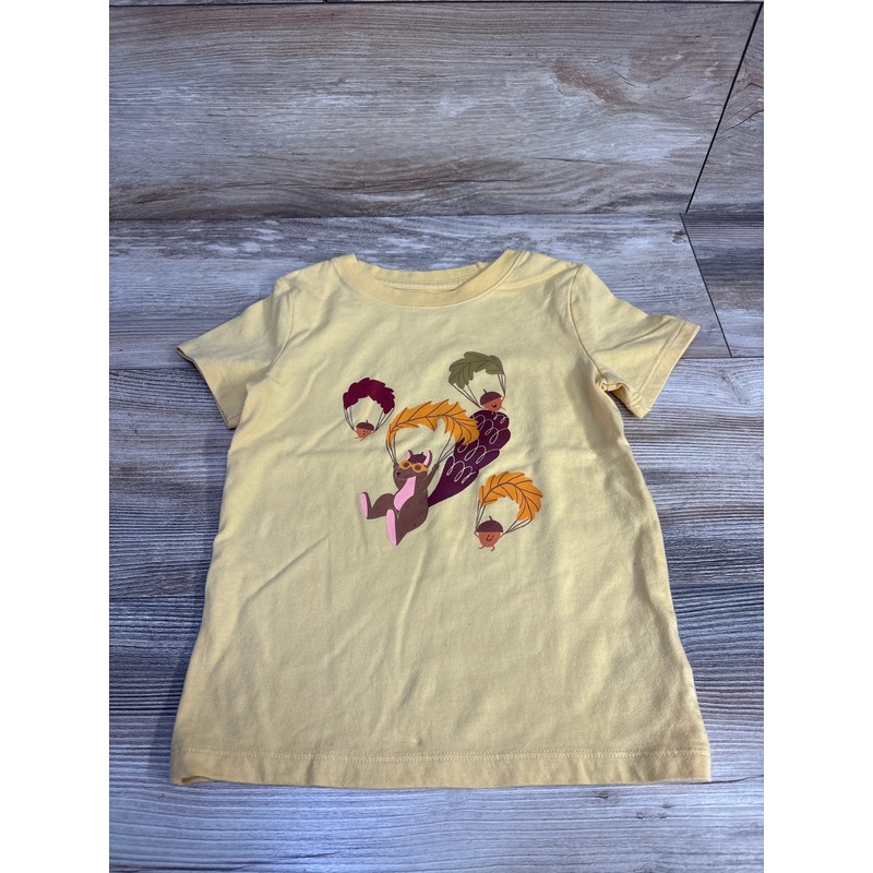 Cat & Jack Fall Squirrel Shirt Yellow sz 3T Yellow 3T