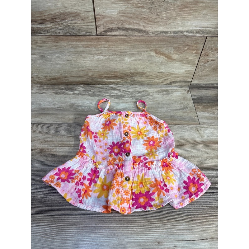Cat & Jack Muslin Floral Top Pink sz 3T Pink 3T