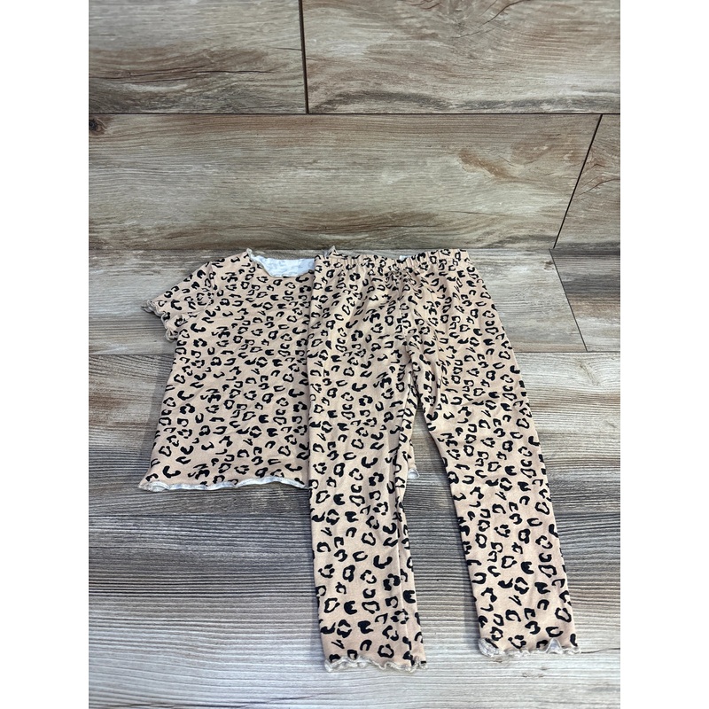 Cozy Pixies 2pc Leopard Print Shirt & Pants Beige sz 18-24m Beige 18m