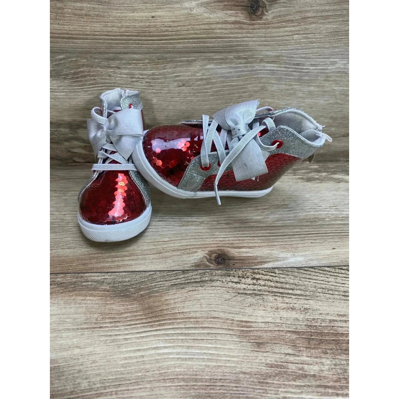 Ground Up Baby Sequin High Tops Red Sz 6c