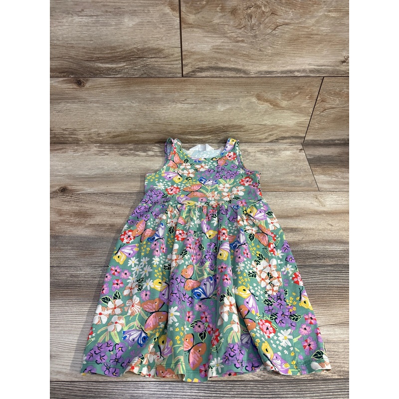 H&M Tank Floral Dress Green sz 5/6 Green 5T