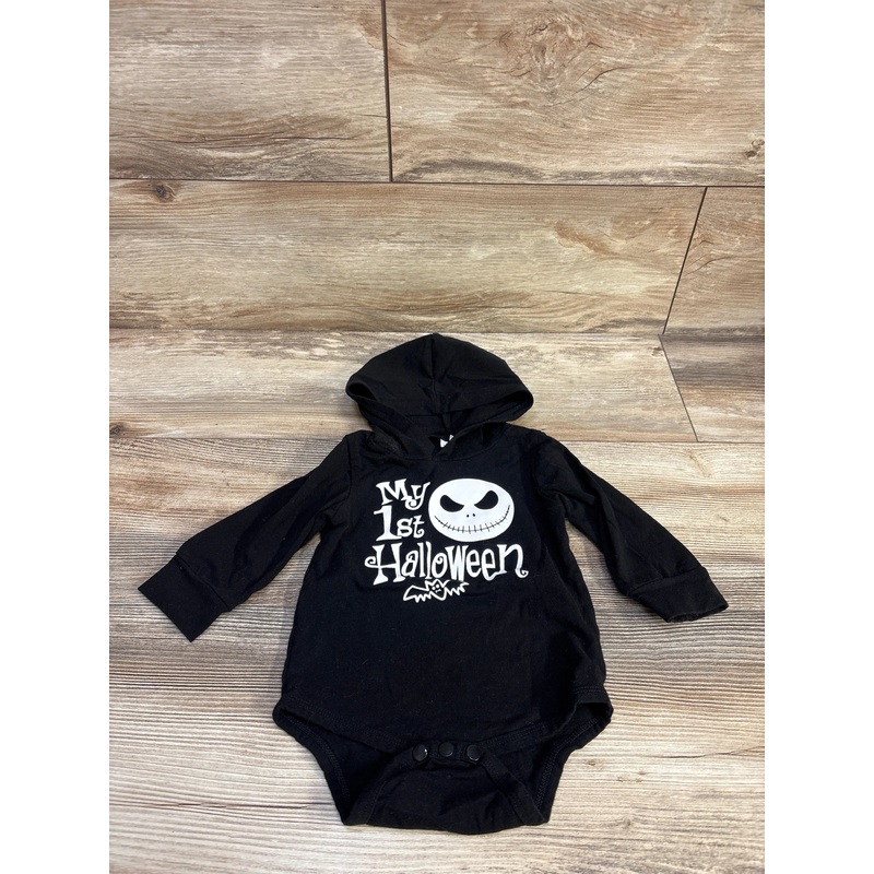 Jack Skellington Hooded Bodysuit Black sz 6-12m Black 6m