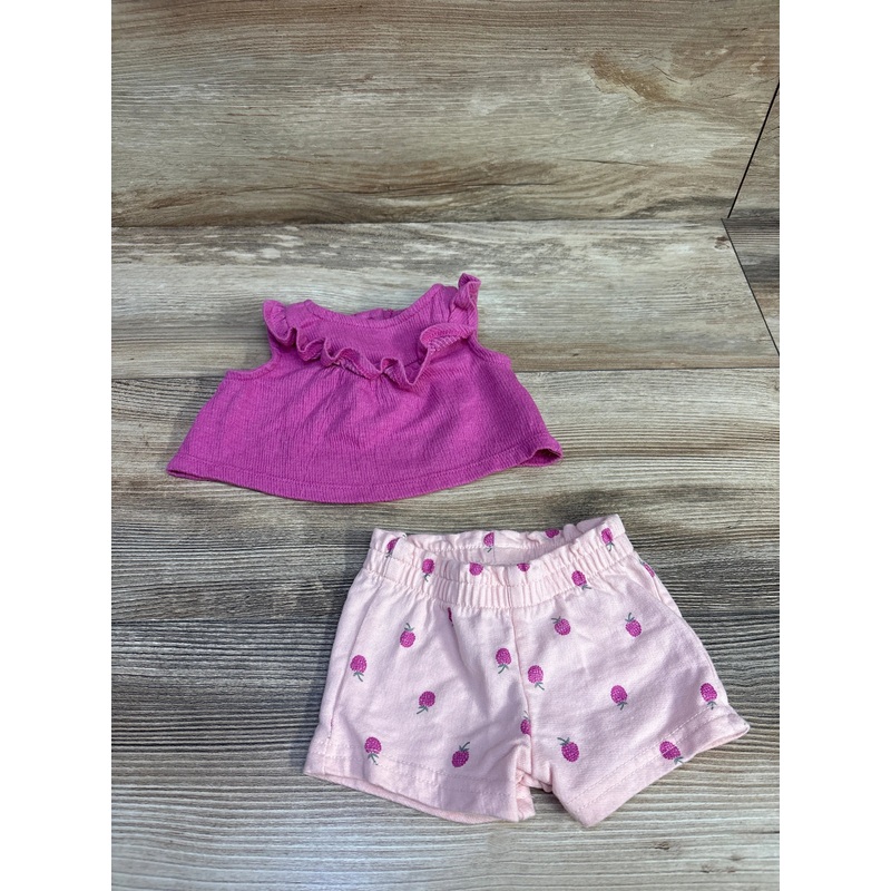 Just One You 2pc Ruffle Top & Shorts Purple sz Newborn Purple Newborn