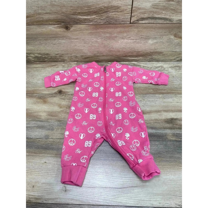 Lil Homme Pink Romper Peace One Piece Suit sz 3-6m
