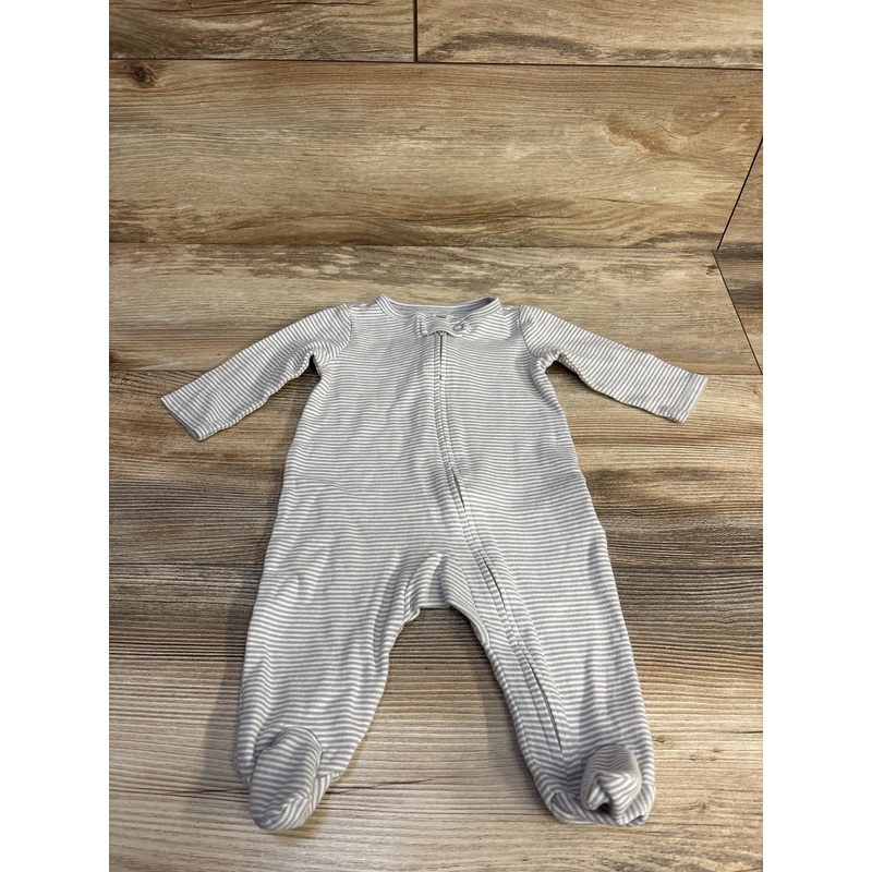 Little Joys Striped Sleeper Grey sz 0-3m Grey Newborn