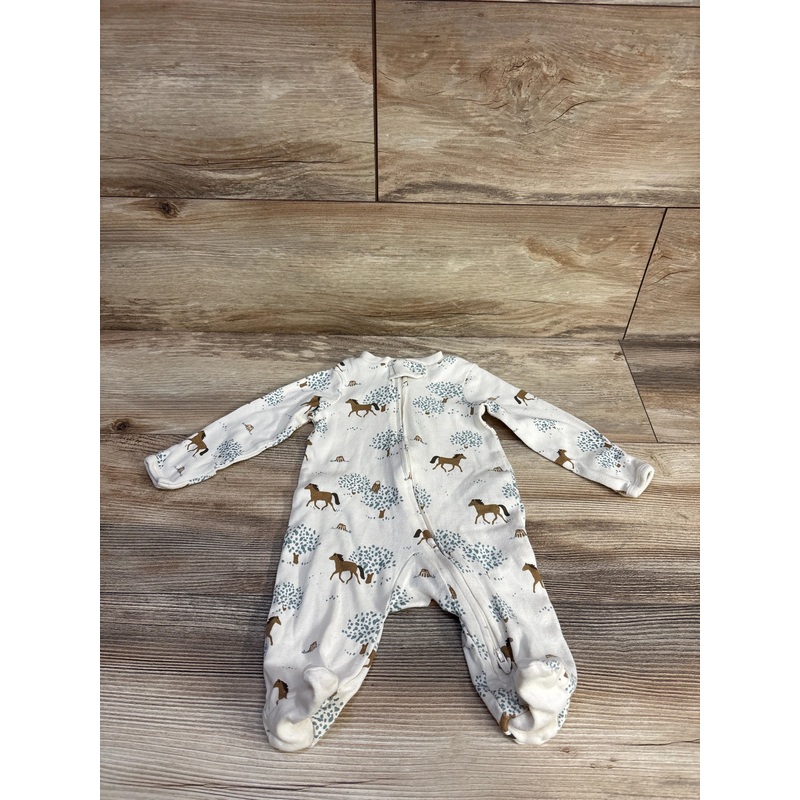 Little Planet Horse Print Sleeper Cream sz 3m Cream 3m
