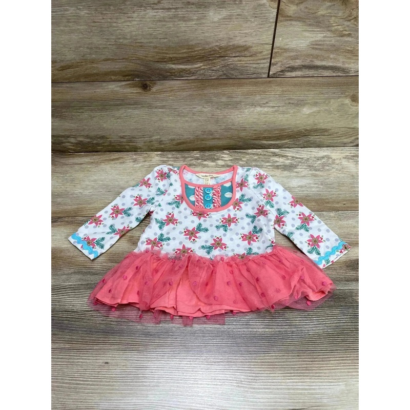 Matilda Jane Poinsettia Tunic White sz 6-12m