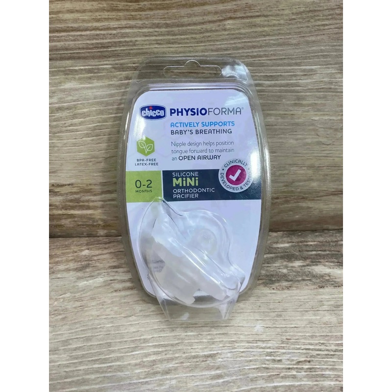 NEW Chicco PhysioForma Silicone Mini Pacifier 0-2m