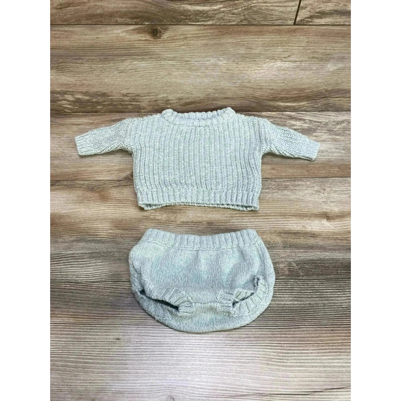 Old Navy 2pc Knit Sweater & Bloomer Set Green sz Newborn