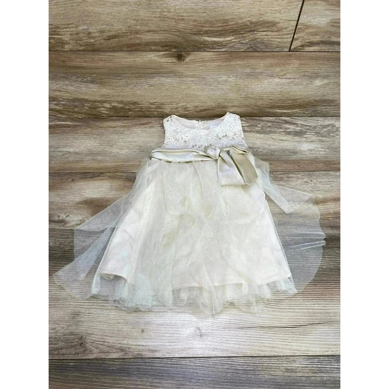 Rare Editions Tulle Sequin Dress Ivory sz 2T