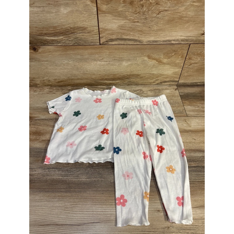 Shein 2pc Floral Shirt & Pants Set White sz 12-18m White 12m