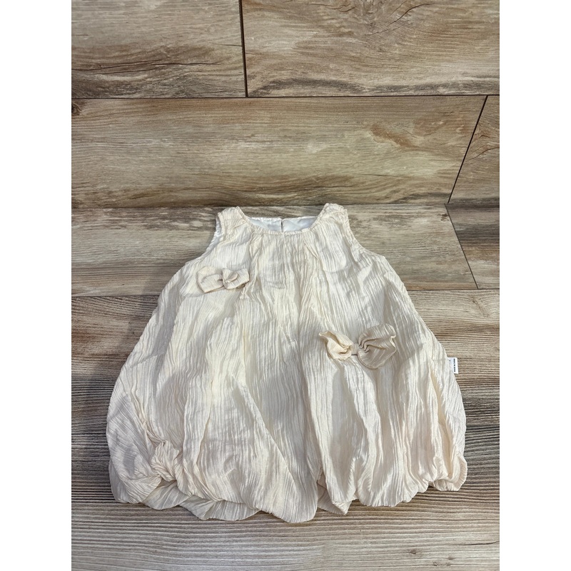 Shein Bow Dress Cream sz 12-18m Cream 12m
