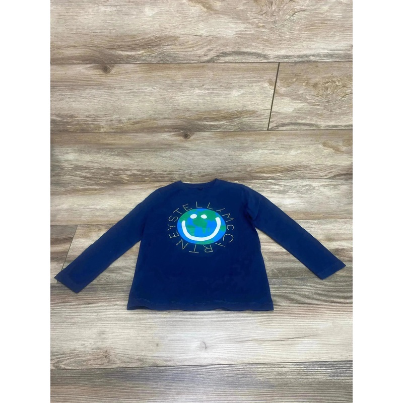 Stella McCartney Graphic Long-Sleeve Earth T-Shirt Navy sz 5T