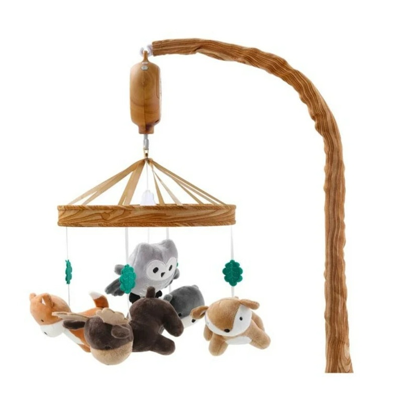 The Peanutshell Whimsical Woodland Baby Musical Crib Mobile