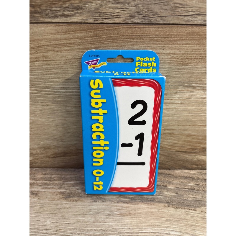 TREND Subtraction 0-12 Pocket Flash Cards