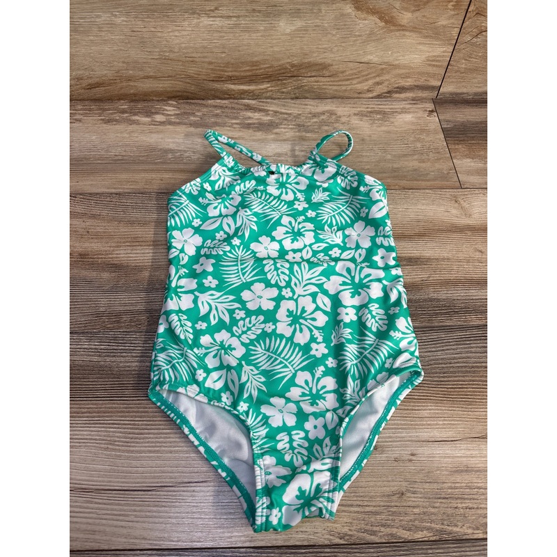 Wonder Nation 1Pc Floral Swimsuit Mint sz 5T Green 5T