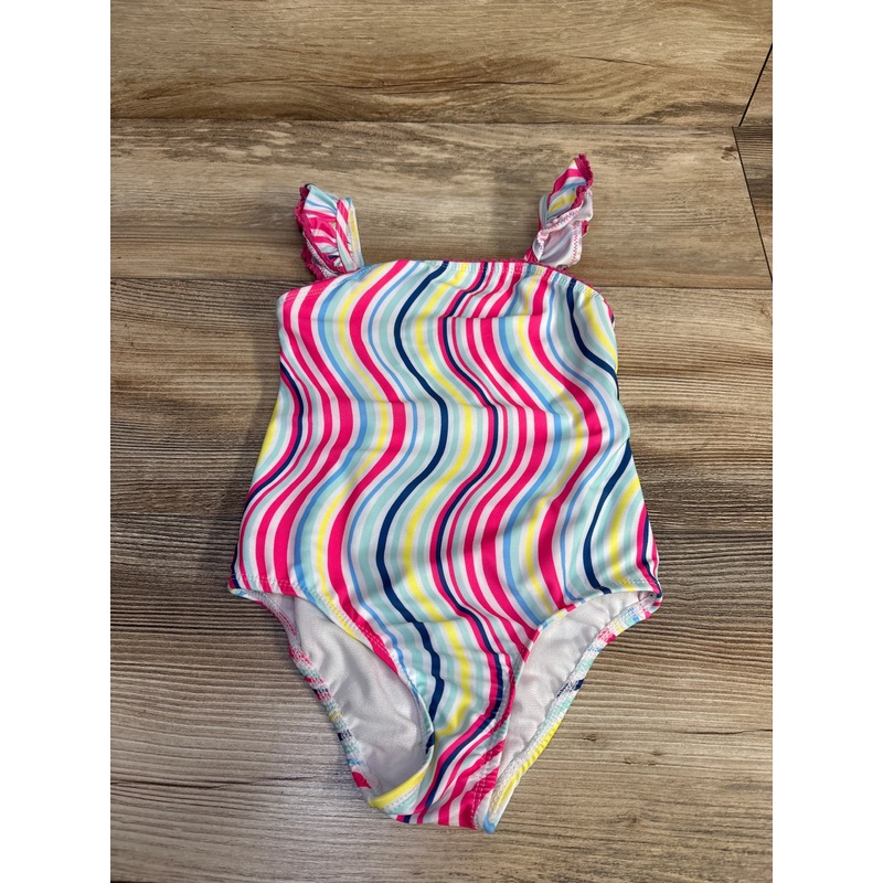 Wonder Nation 1pc Striped Swimsuit Pink sz 4T Pink 4T