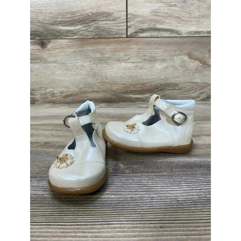 A&P Kids Shoes Girls’ Mary Jane High Top Walkers Off White Sz 4c