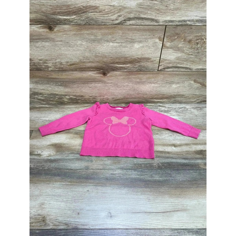 Baby Gap Disney Minnie Mouse Ruffle Sweater Pink sz 2T