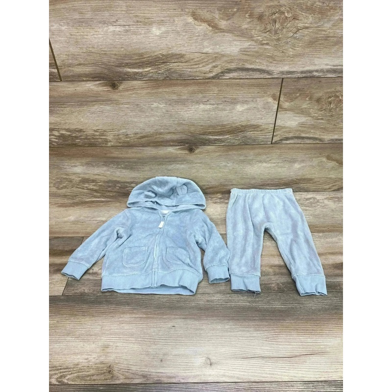 Carter’s 2pc Terry Cloth Hoodie & Pants Blue sz 9m