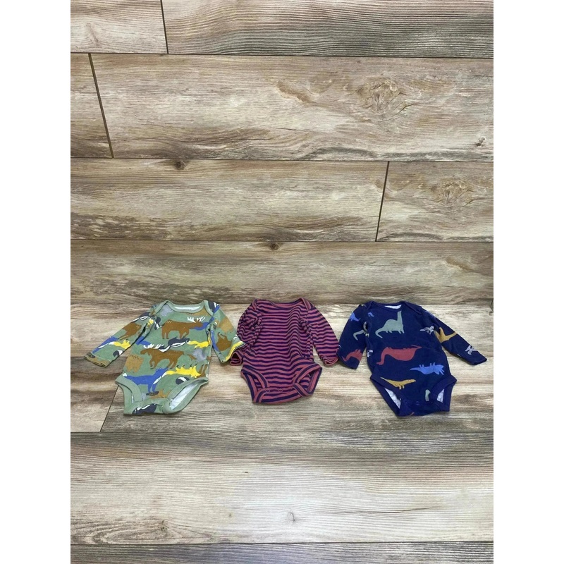 Carter’s 3pk Animal Print Bodysuits Green sz 3m