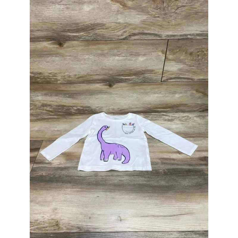 Carter’s Color Outside The Lines Dino Shirt White sz 24m