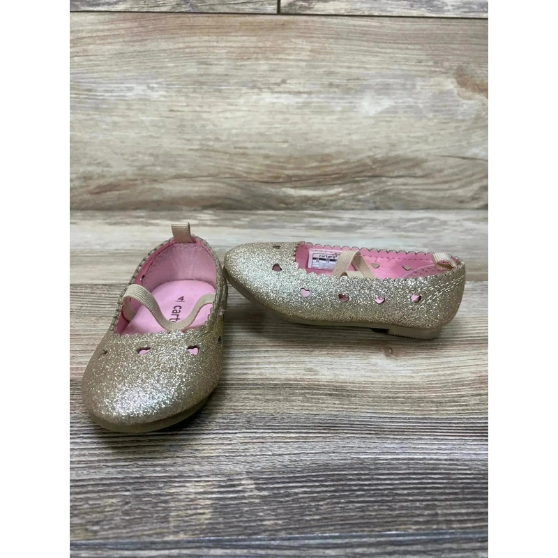 Carter’s Ellaria Ballet Flat Shoes Gold Sz 4c