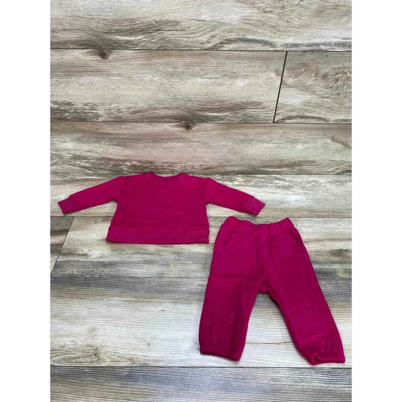 Cat & Jack 2pc Quilted Sweatshirt & Pants Pink sz 3-6m