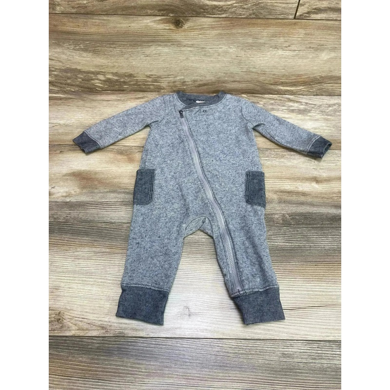 Cat & Jack Full Zip Coverall Grey sz 3-6m