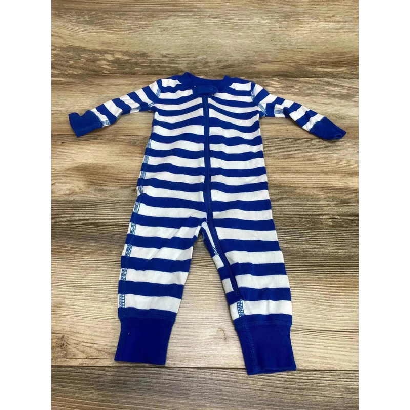 Hanna Andersson Striped Sleeper Blue sz 3-6m