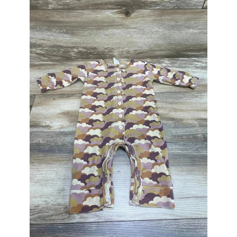 Kate Quinn Organic Cloud Button Front Coverall Beige sz 6-12m