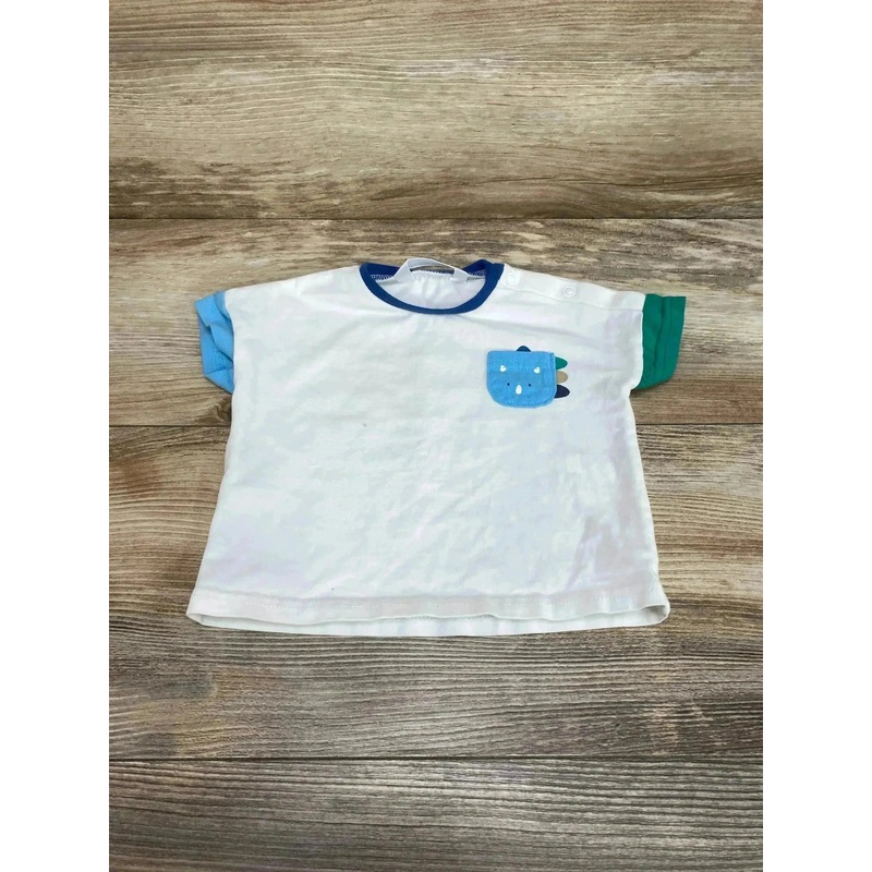 Mayoral Dino Pocket Shirt White sz 2-4m