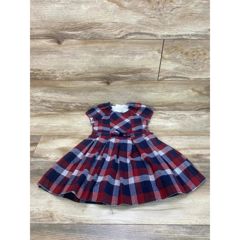 Mayoral Plaid Flannel Dress Red/Navy sz 4T