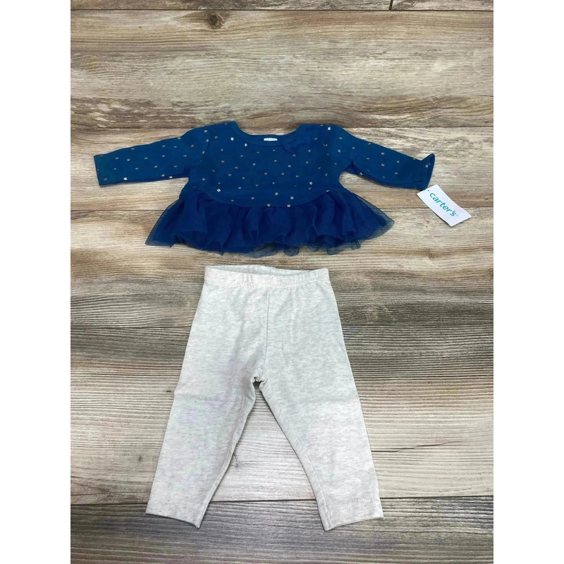 NEW Carter’s 2pc Star Top & Leggings Blue sz 3m