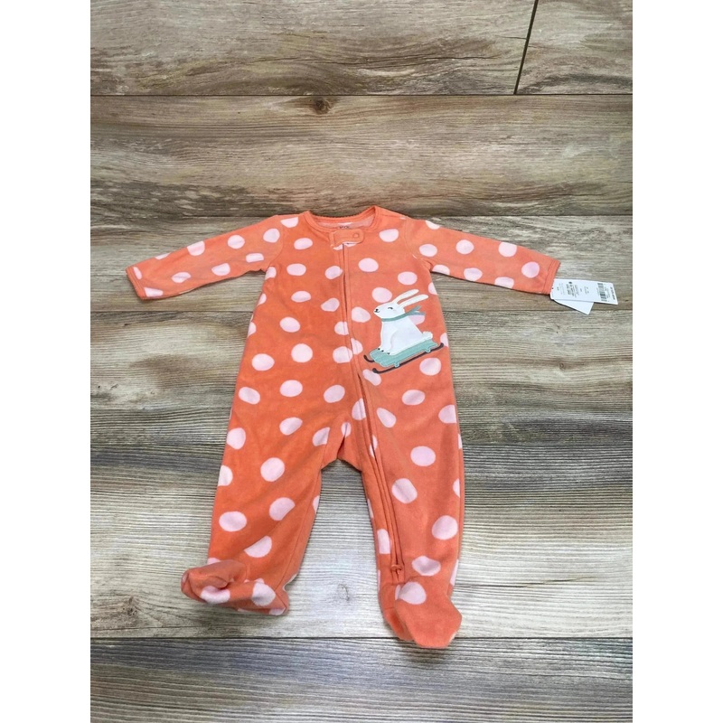 NEW Carter’s Polka Dot Blanket Sleeper Peach sz 6m