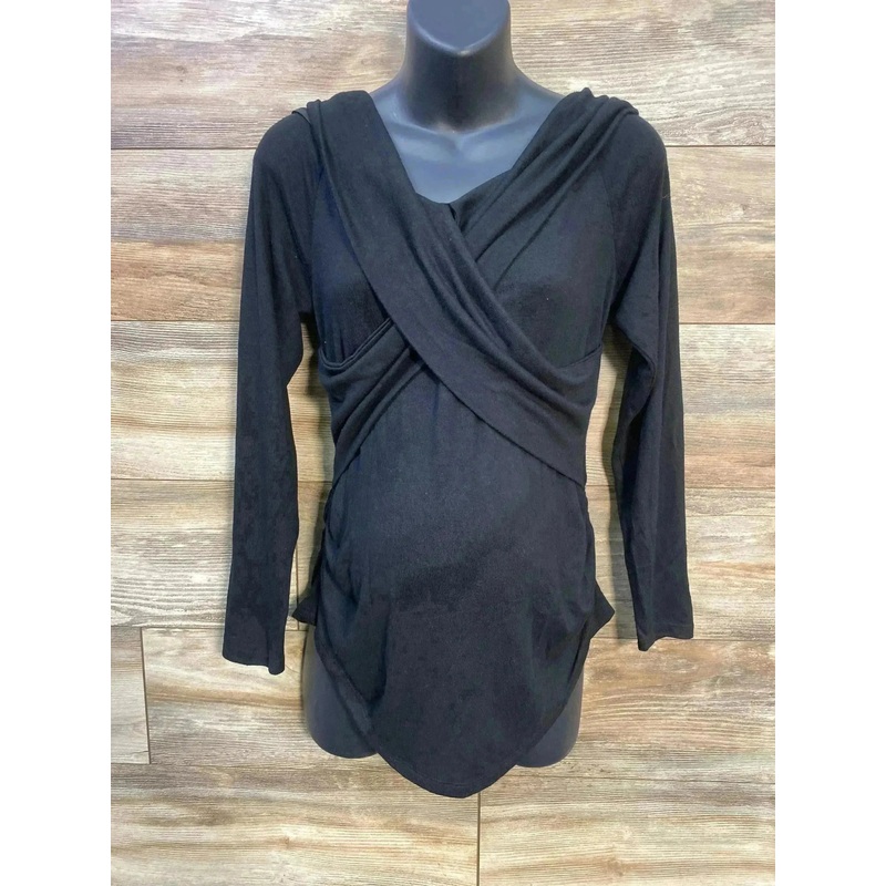 NEW Isabel Maternity Cross Front Top Black sz Medium