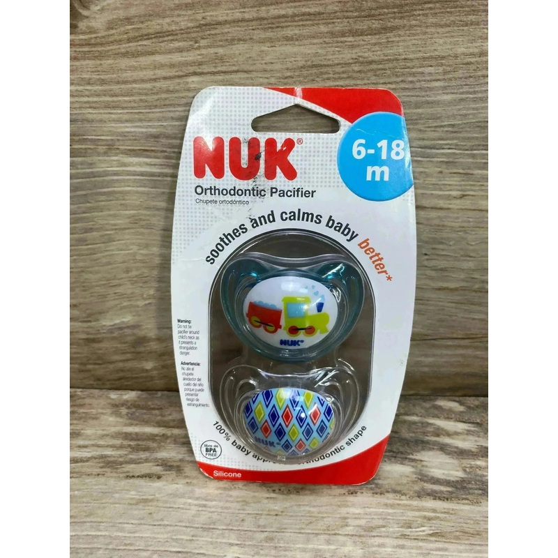NEW NUK 2Pk Air Flow Orthodontic Pacifier 6-18m