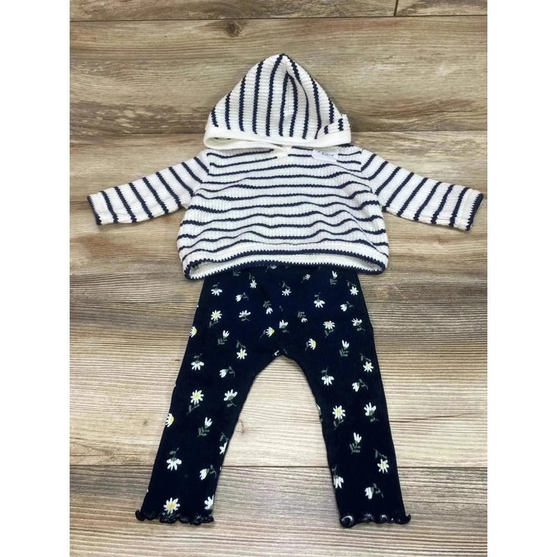 NEW Old Navy 2pc Thermal Knit Hoodie & Leggings White sz 3-6m
