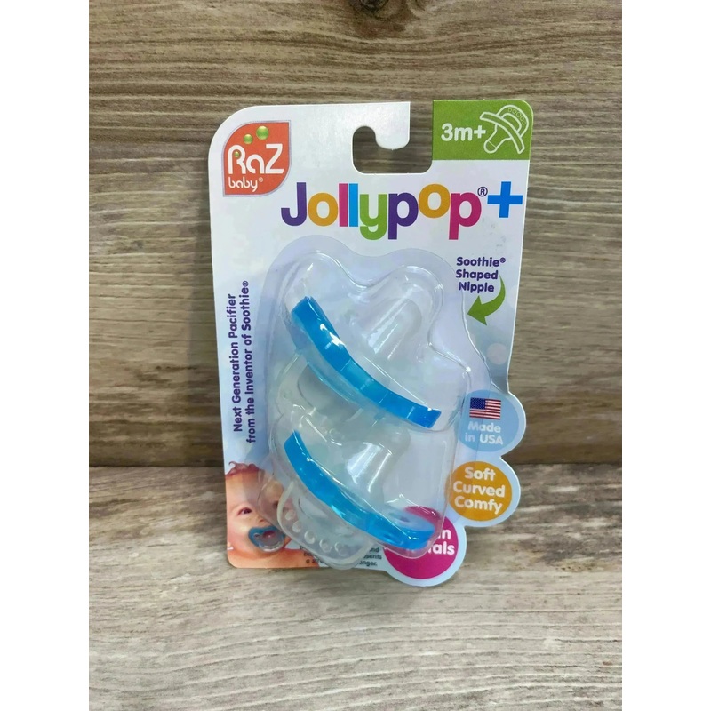 NEW Raz Baby JollyPop Pacifiers 2Pk sz 3m+