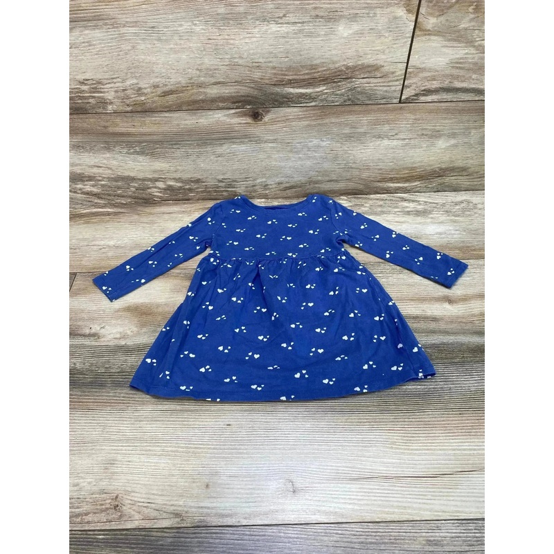 Old Navy Heart Print Dress Blue sz 18-24m