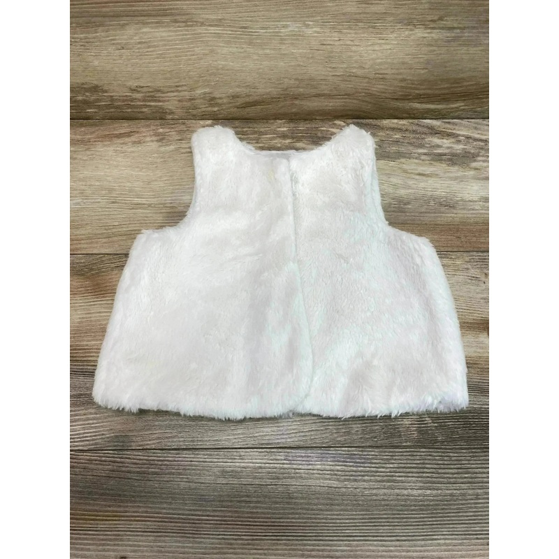 Oshkosh Faux Fur Vest White sz 24m