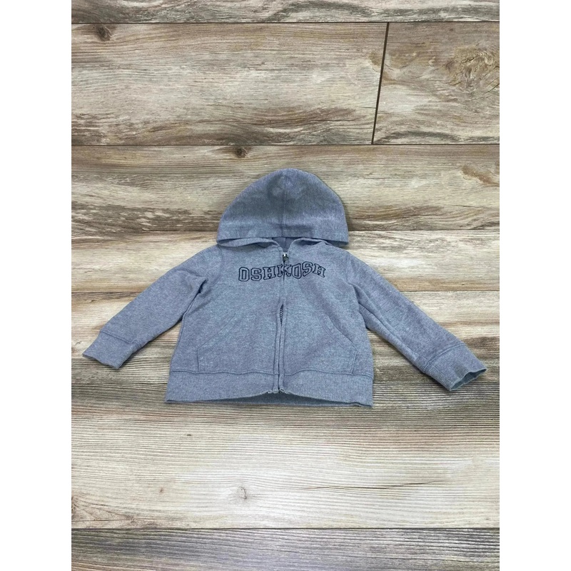 Oshkosh Logo Full Zip Hoodie Grey sz 2T