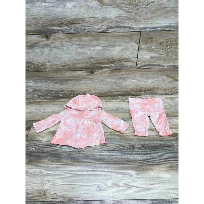Carter’s 2pc Hooded Top & Leggings Pink sz 3m