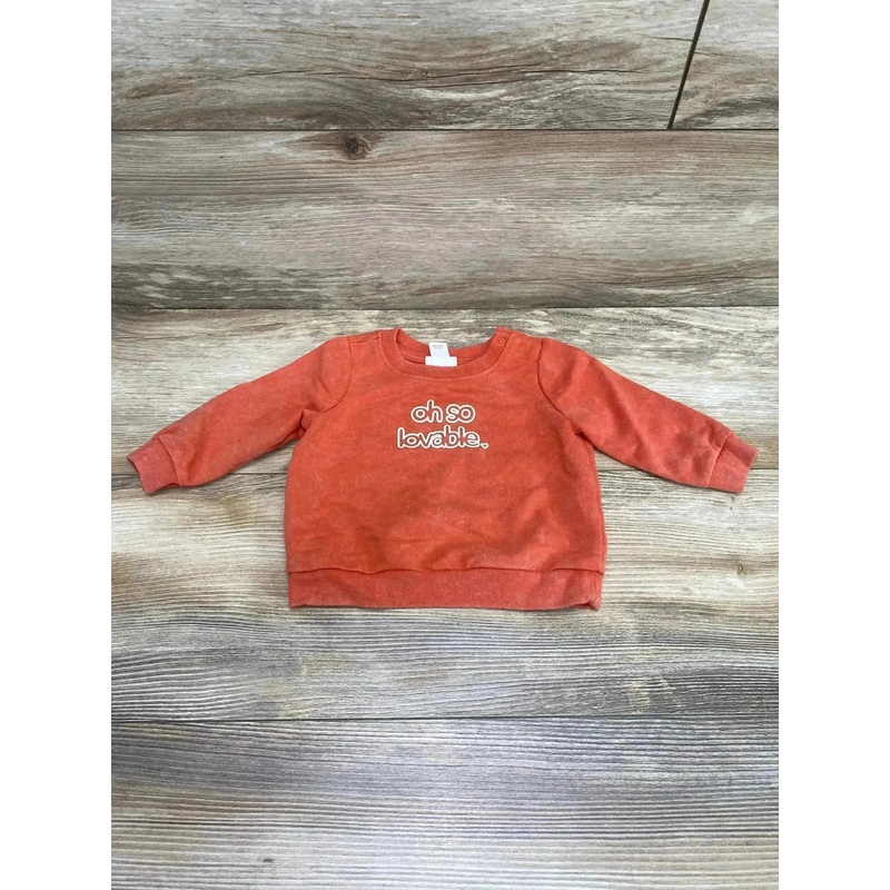 Cat & Jack Oh So Lovable Sweatshirt Orange sz 0-3m