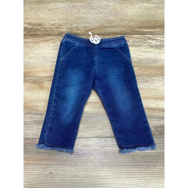 Cat & Jack Raw Edge Hem Pants Blue sz 6-9m