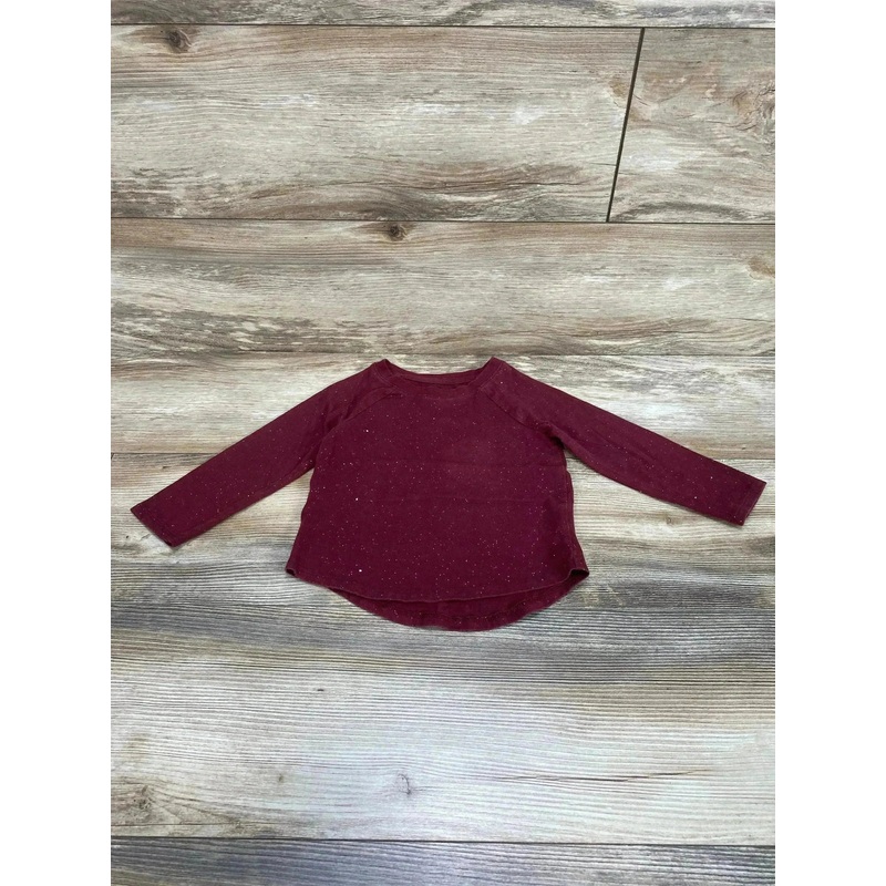 Cat & Jack Sparkle Shirt Burgundy sz 2T