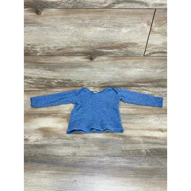 Hocosa of Switzerland Striped Wool Shirt Blue sz 9-12m