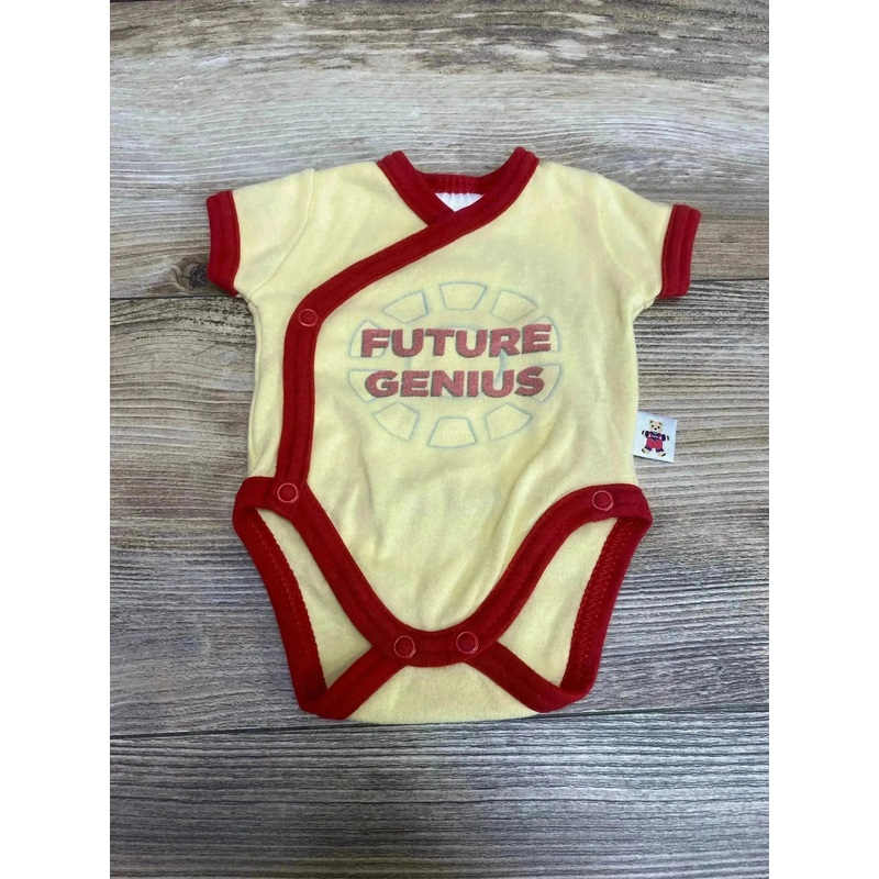 Itty Bitty Baby Future Genius Kimono Bodysuit Yellow sz Preemie