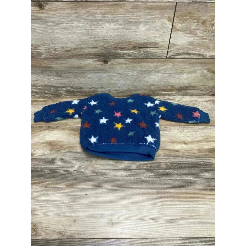 Jumping Beans Sherpa Star Print Sweatshirt Blue sz 9m